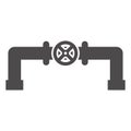 Gas pipeline icon in flat style.